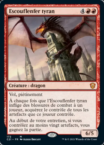 Escouflenfer tyran, carte Magic C21 172 — extension Commander 2021