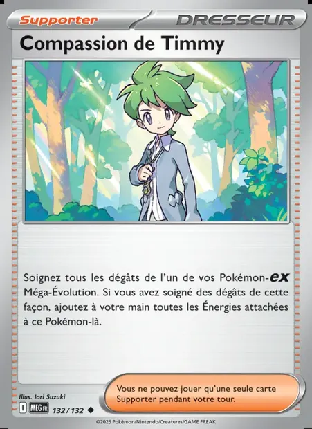 Compassion de Timmy, carte Pokémon MEG 132 — extension Méga-Évolution