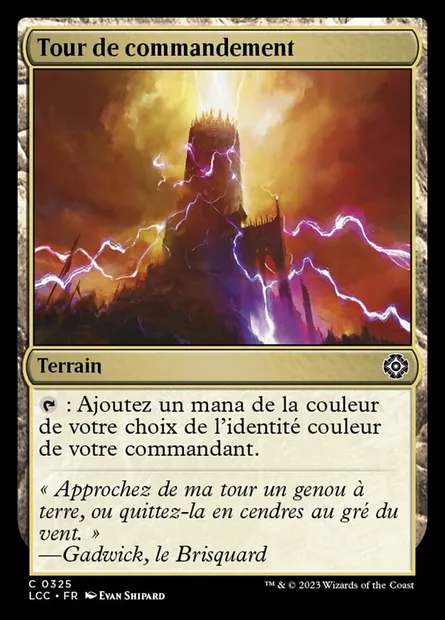 Tour de commandement, carte Magic LCC 325 — extension The Lost Caverns of Ixalan Commander