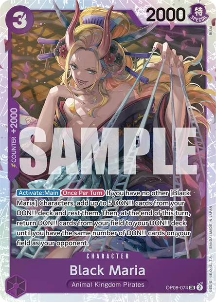 Black Maria, One Piece card OP08-074 — TWO LEGENDS set
