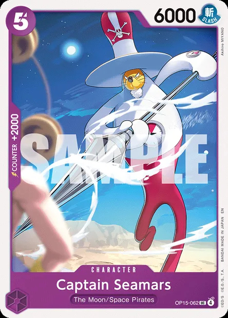 Captain Seamars, One Piece card OP15-062 — ADVENTURE ON KAMI’S ISLAND set