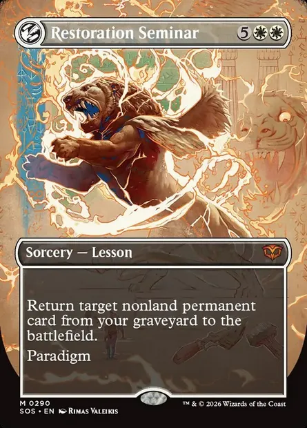 Restoration Seminar, Magic card SOS 290 — Secrets of Strixhaven set