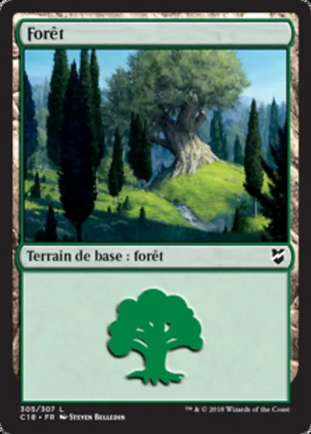 Forêt, carte Magic C18 305 — extension Commander 2018