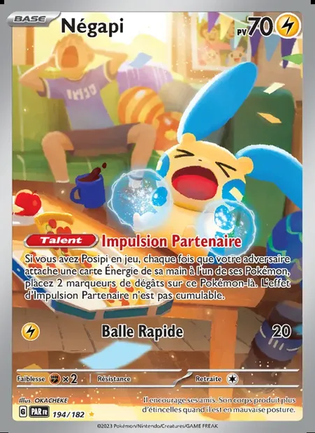 Négapi, carte Pokémon PAR 194 — extension Faille Paradoxe