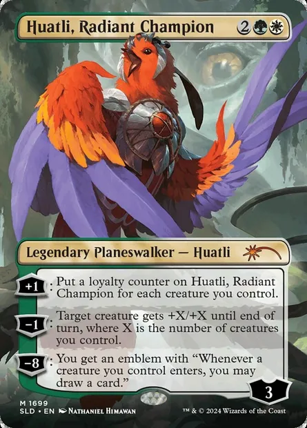 Huatli, championne radieuse, carte Magic SLD 1699 — extension Secret Lair Drop