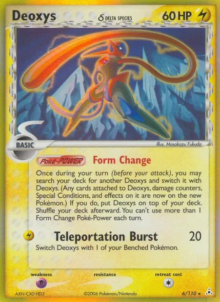 Deoxys δ, Pokémon card HP 6 — Holon Phantoms set