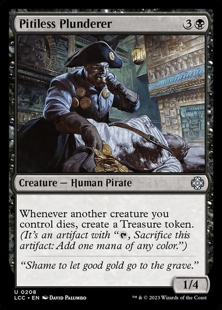 Pitiless Plunderer, Magic card LCC 208 — The Lost Caverns of Ixalan Commander set
