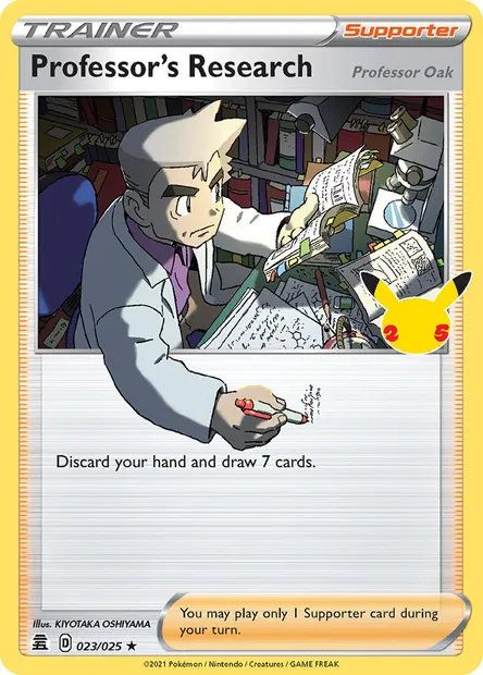 Professor's Research (Professor Oak), Pokémon card CEL 23 — Celebrations set