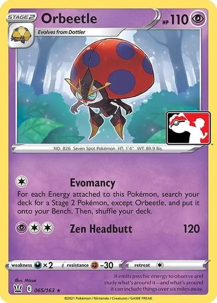 Orbeetle, Pokémon card PPS 065 — Play! Pokémon Prize Pack Series set
