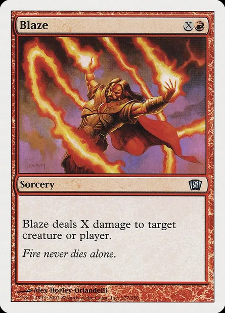 Brasier, carte Magic 8ED 177 — extension Huitième Edition