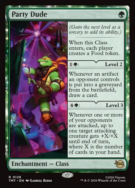 Party Dude, Magic card TMT 128 — Teenage Mutant Ninja Turtles set