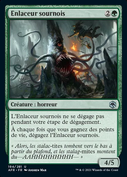 Enlaceur sournois, carte Magic AFR 194 — extension Forgotten Realms: Aventures dans les Royaumes Oubliés