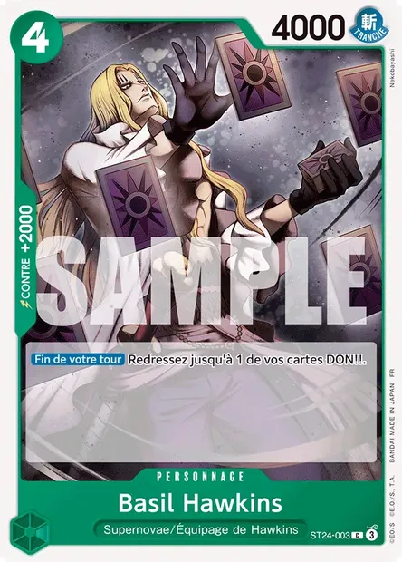Basil Hawkins, carte One Piece ST24-003 — extension VERT Jewelry Bonney