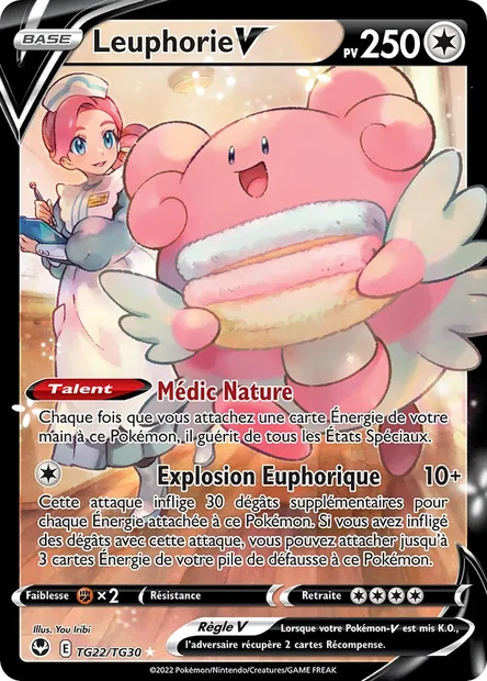 Leuphorie V, carte Pokémon SIT TG22 — extension Tempête Argentée