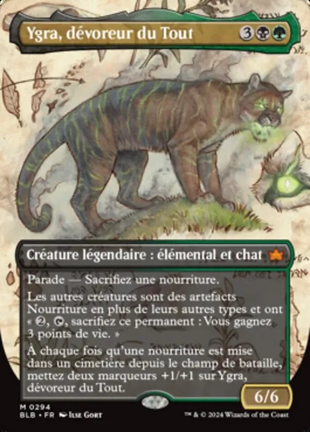 Ygra, dévoreur du Tout, carte Magic BLB 294 — extension Bloomburrow