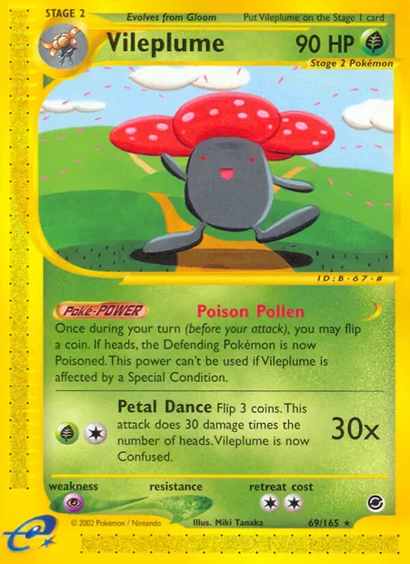 Vileplume, Pokémon card EX 69 — Expedition Base Set set