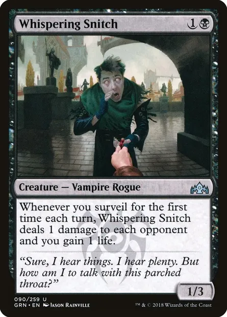 Whispering Snitch, Magic card GRN 90 — Guilds of Ravnica set
