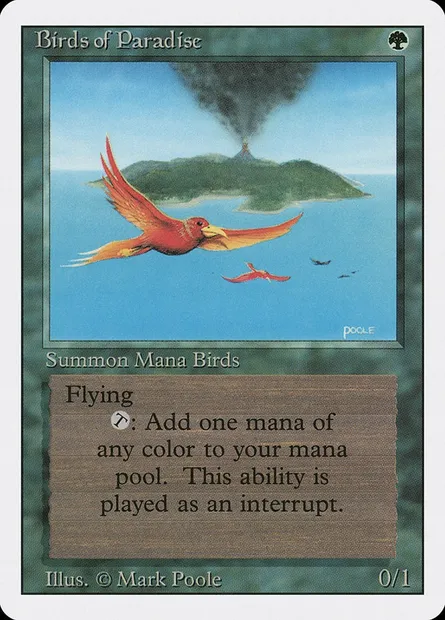 Birds of Paradise, Magic card 3ED 187 — Revised Edition set
