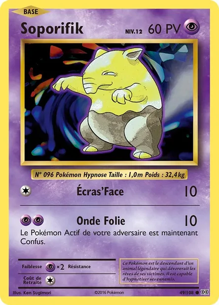 Soporifik, carte Pokémon EVO 49 — extension Évolutions
