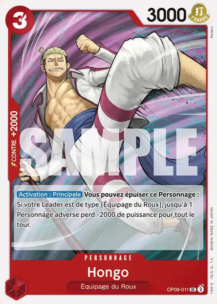 Hongo, carte One Piece OP09-011 — extension LES NOUVEAUX EMPEREURS