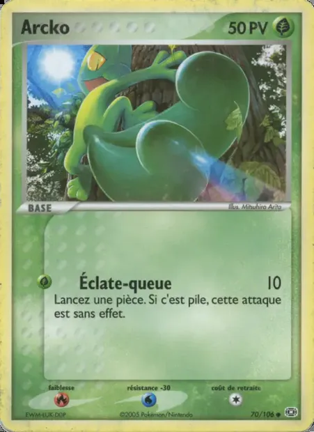 Arcko, carte Pokémon EM 70 — extension EX Émeraude