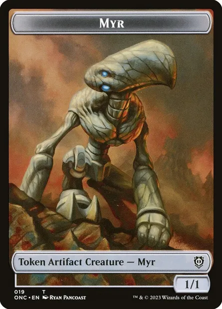 Myr, carte Magic TONC 19 — extension Phyrexia: All Will Be One Commander Tokens
