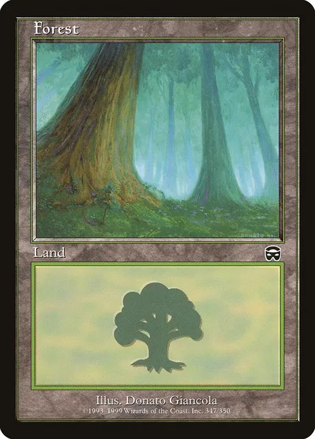 Forêt, carte Magic MMQ 347 — extension Masques de Mercadia
