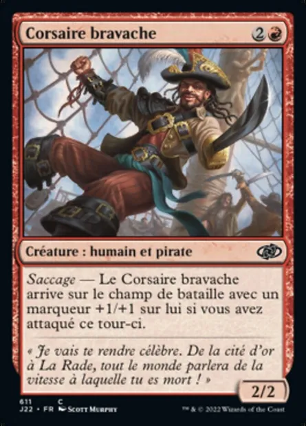 Corsaire bravache, carte Magic J22 611 — extension Jumpstart 2022