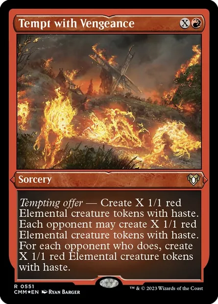 Tempt with Vengeance, Magic card CMM 551 — Commander Masters set