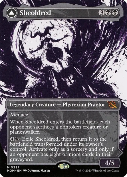 Sheoldred // The True Scriptures, Magic card MOM 297 — March of the Machine set