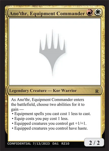 Ano'thr, Equipment Commander, Magic card UNK RZ10 — Unknown Event set