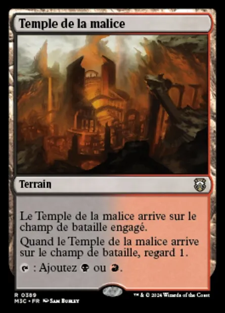 Temple de la malice, carte Magic M3C 389 — extension Modern Horizons 3 Commander