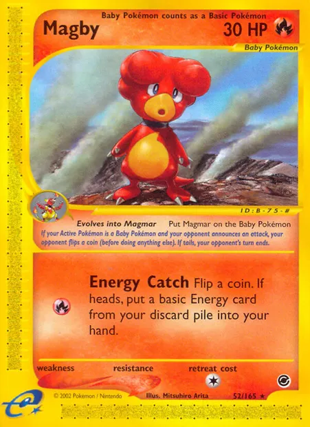 Magby, Pokémon card EX 52 — Expedition Base Set set