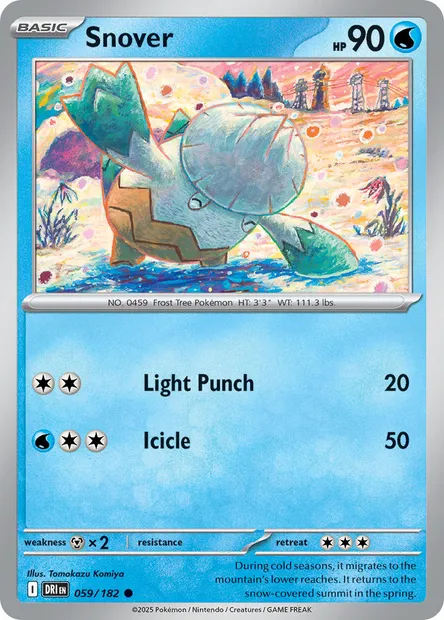 Snover, Pokémon card DRI 059 — Destined Rivals set