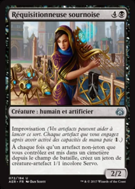 Réquisitionneuse sournoise, carte Magic AER 72 — extension La révolte éthérique