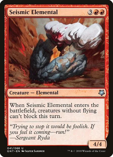 Seismic Elemental, Magic card GNT 41 — Game Night set
