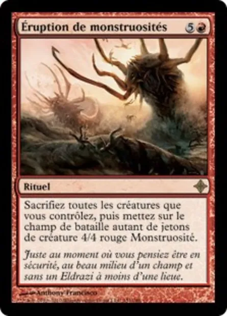 Éruption de monstruosités, carte Magic ROE 151 — extension L'ascension des Eldrazi