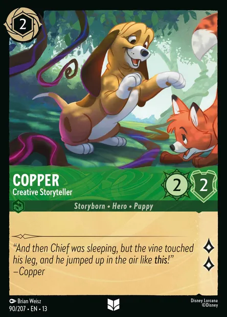 Copper - Creative Storyteller, Disney Lorcana card CH13-090 — Attack of the Vine! set