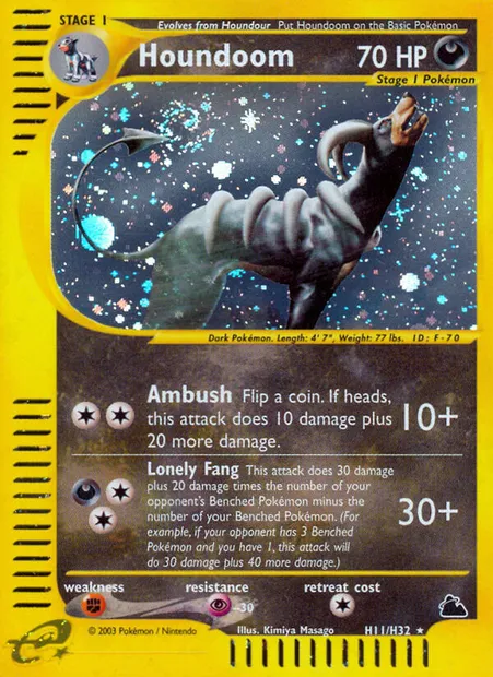 Houndoom, Pokémon card SK H11 — Skyridge set