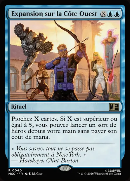 Expansion sur la Côte Ouest, carte Magic MSC 40 — extension Marvel Super Heroes Commander