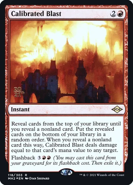 Calibrated Blast, Magic card PMH2 118s — Modern Horizons 2 Promos set