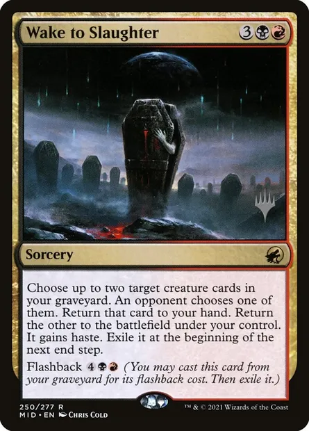 Wake to Slaughter, Magic card PMID 250p — Innistrad: Midnight Hunt Promos set