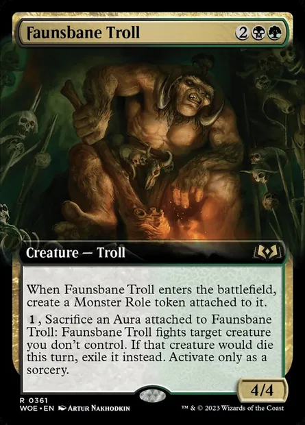 Faunsbane Troll, Magic card WOE 361 — Wilds of Eldraine set