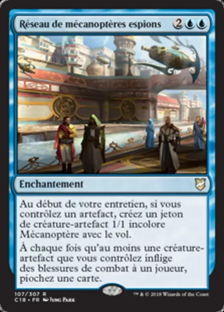 Réseau de mécanoptères espions, carte Magic C18 107 — extension Commander 2018