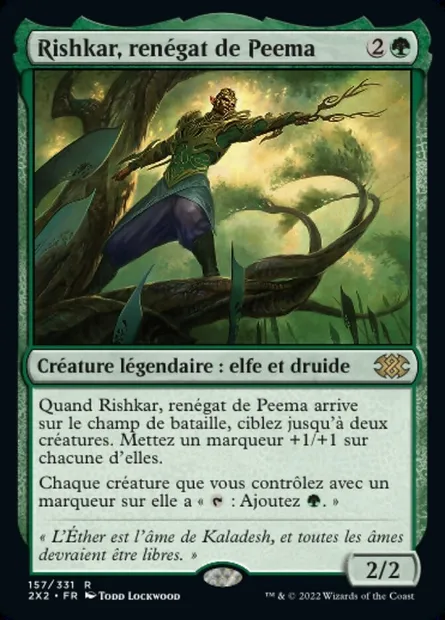 Rishkar, renégat de Peema, carte Magic 2X2 157 — extension Double Masters 2022