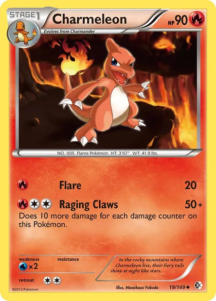 Charmeleon, Pokémon card BCR 19 — Boundaries Crossed set