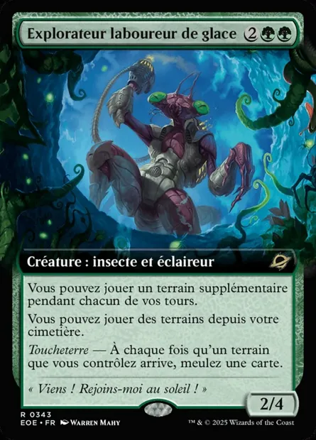 Explorateur laboureur de glace, carte Magic EOE 343 — extension Edge of Eternities