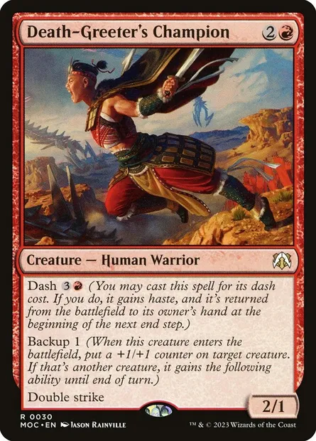 Death-Greeter's Champion, Magic card MOC 30 — March of the Machine Commander set