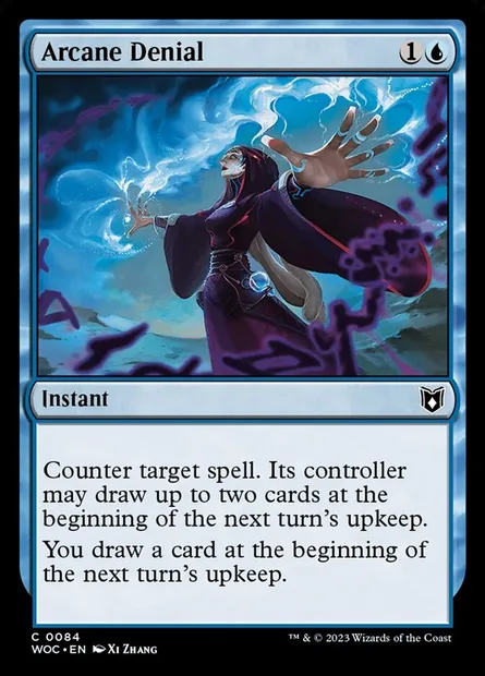 Arcane Denial, Magic card WOC 84 — Wilds of Eldraine Commander set