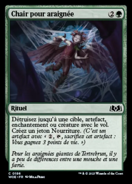 Chair pour araignée, carte Magic WOE 186 — extension Wilds of Eldraine